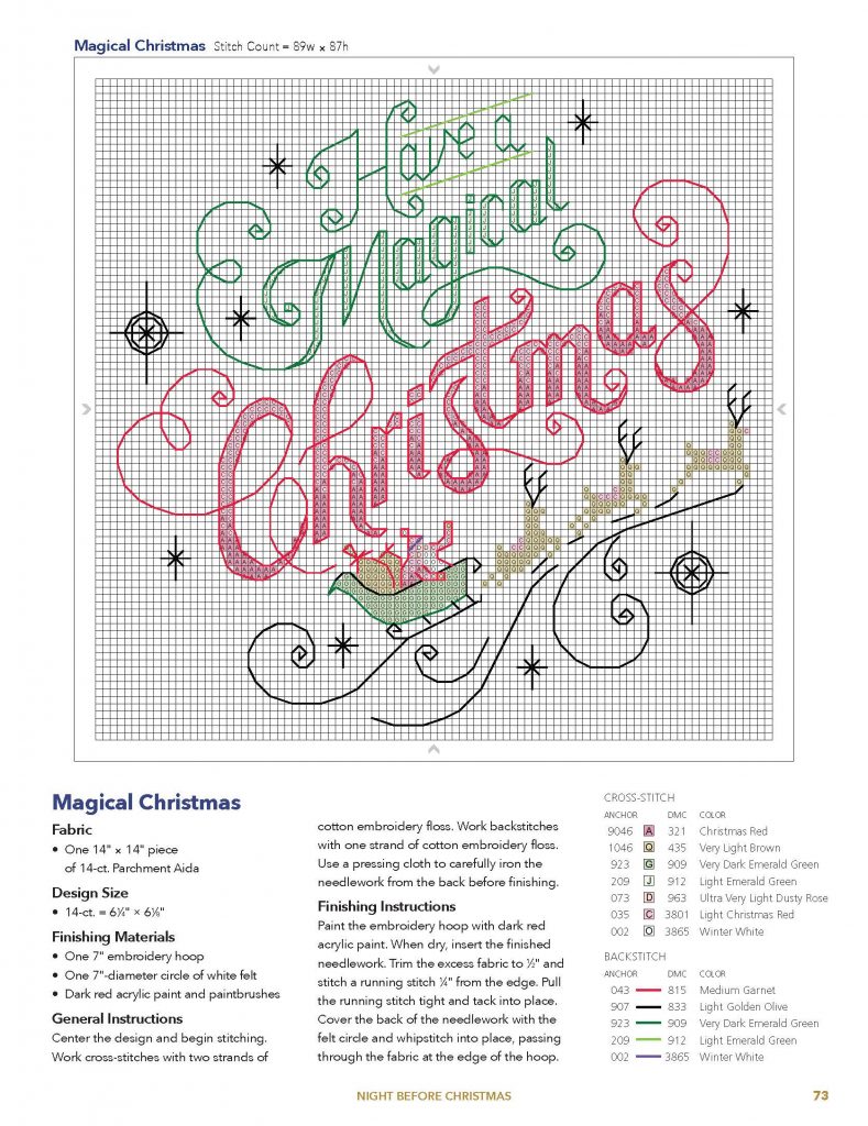 Sample cross-stitch chart